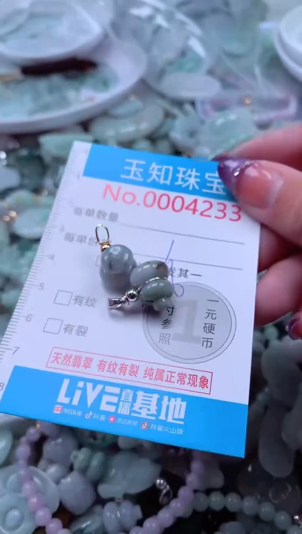 翡翠未镶嵌吊坠(不含链)4233
