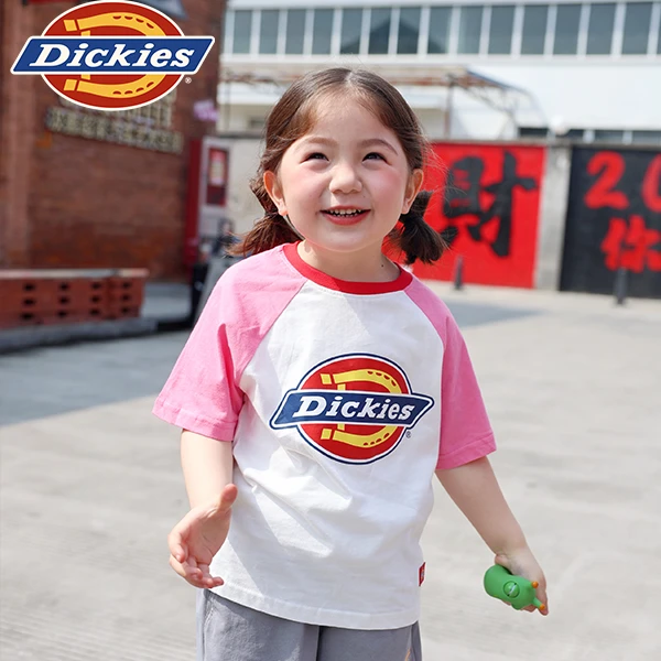 Dickies恋夏风儿童春夏季凉爽舒适新款纯棉短袖t恤透气女宝短袖