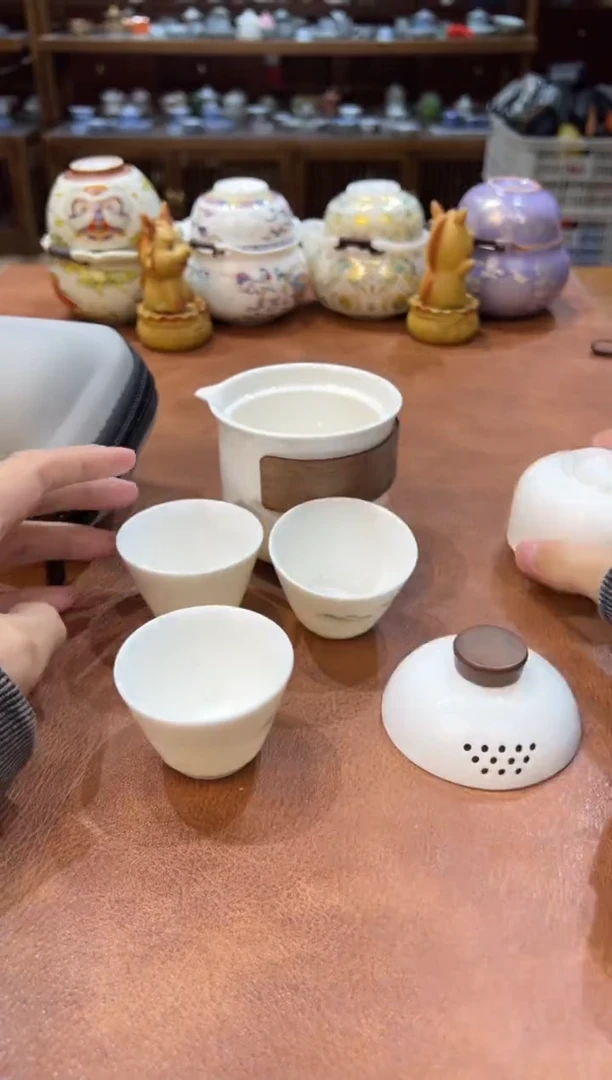 真的很便宜会开片的旅行茶具