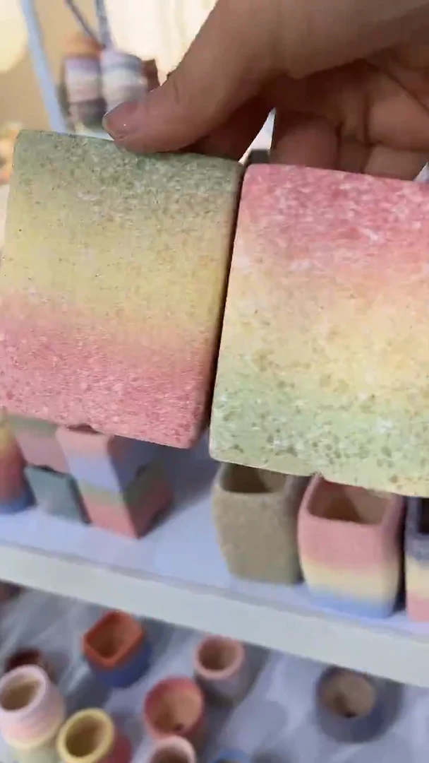 末**丶麦饭石粗陶多肉花盆两个