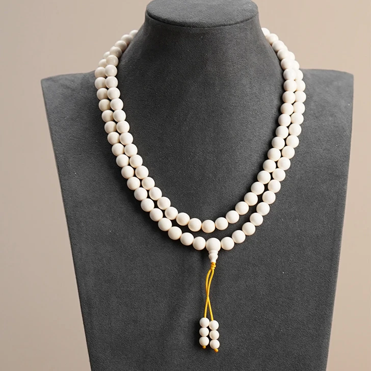 猛犸牙素串108颗简约百搭手串多样性发一