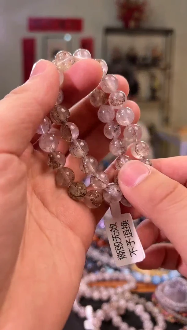 【闪购商品】水晶手串未镶嵌10+m粉小树胶花（多样性发其一）