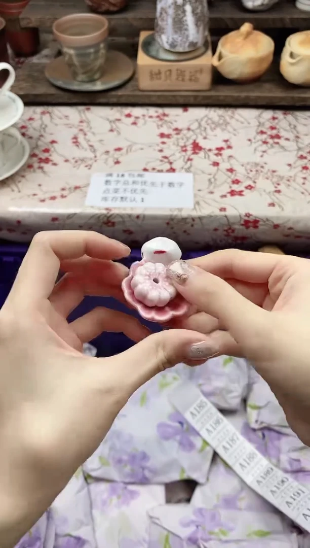 瓷片兔子香插套装