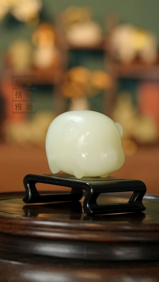 玉《纳福小猪》摆件