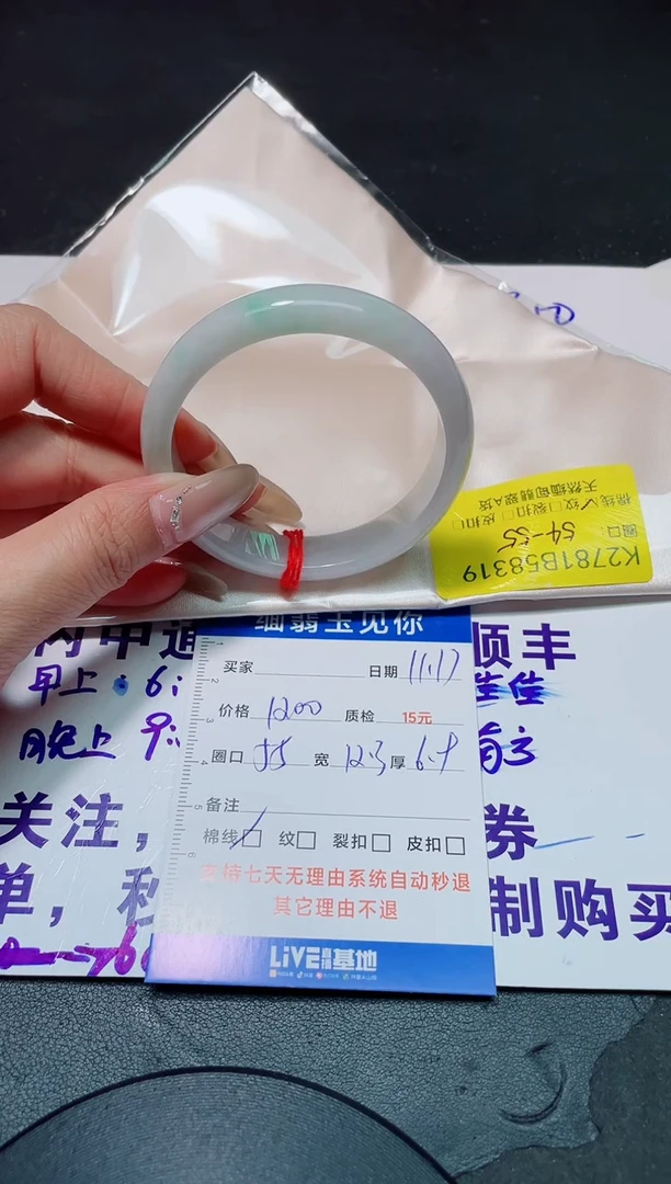 未镶嵌手镯翡翠54-55/58319