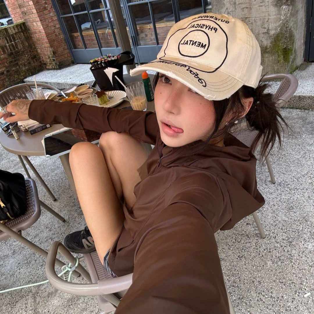 REDRINSE25ss「CIRCLE」水洗重工刺绣破坏脏染美式棒球帽弯沿鸭舌帽