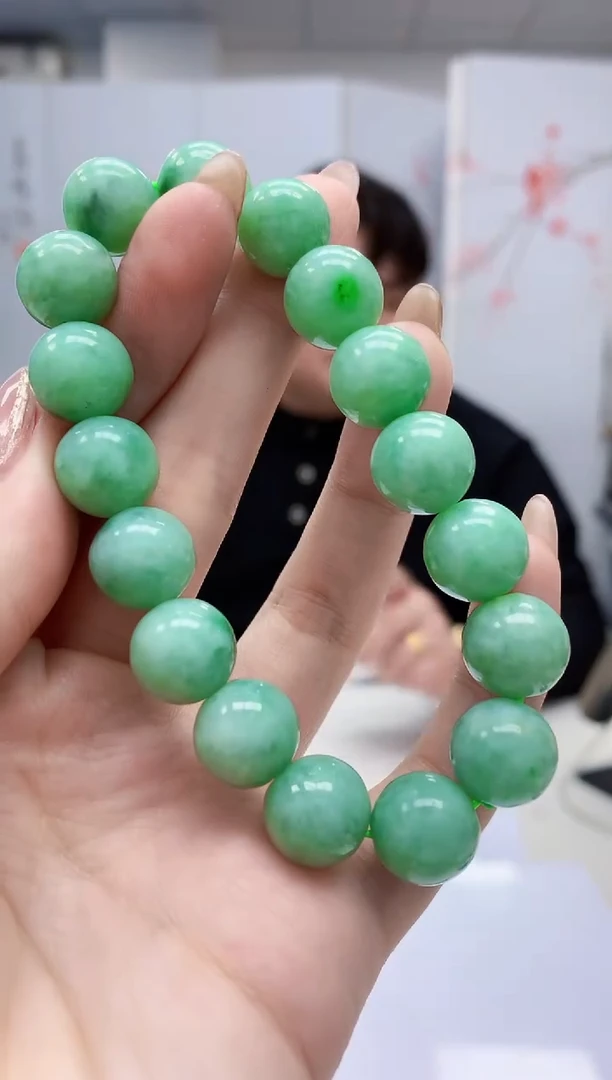 【闪购商品】定制翡翠未镶嵌5060jw-毛货手串36