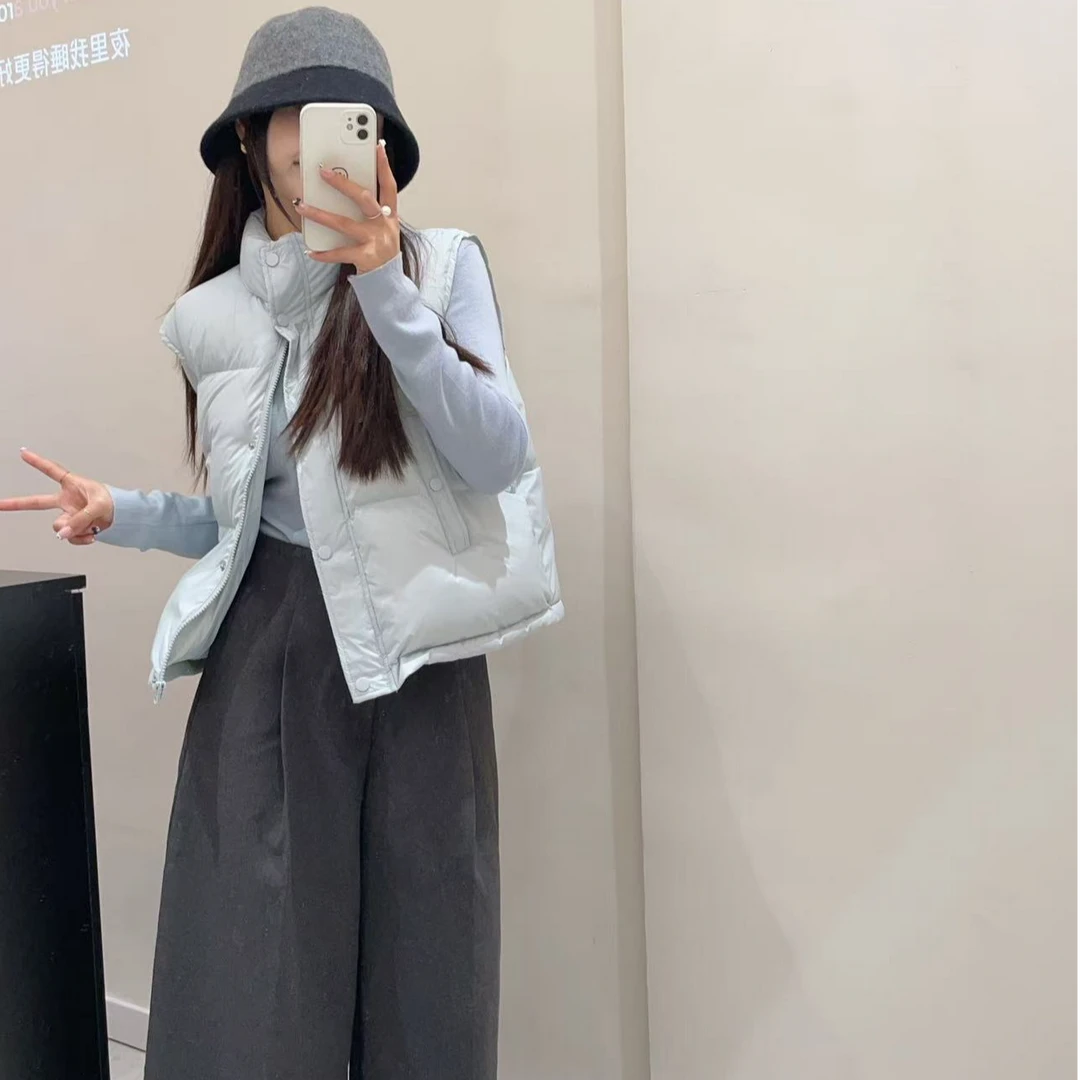 韩系休闲羽绒马甲