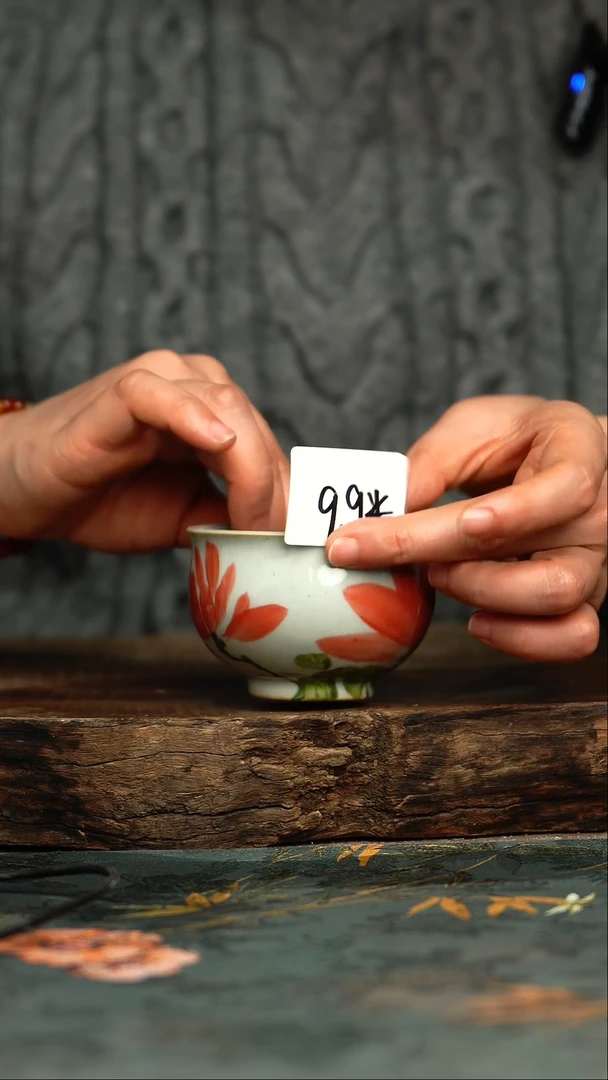 【闪购商品】杯杯釉下彩手工手绘同款陶器