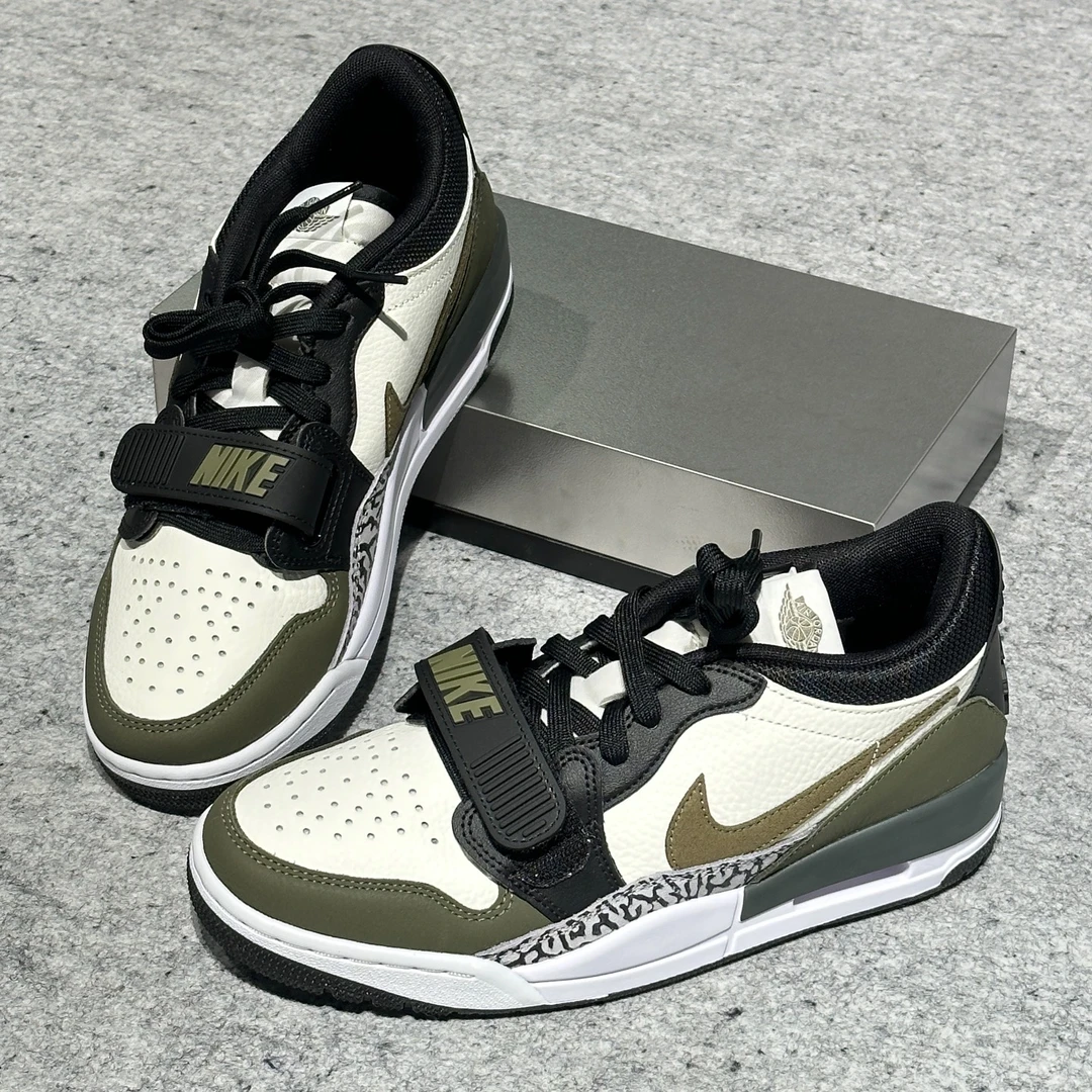 AIR JORDAN LEGACY 女款低帮橄榄绿复古耐磨运动休闲板鞋官方正品