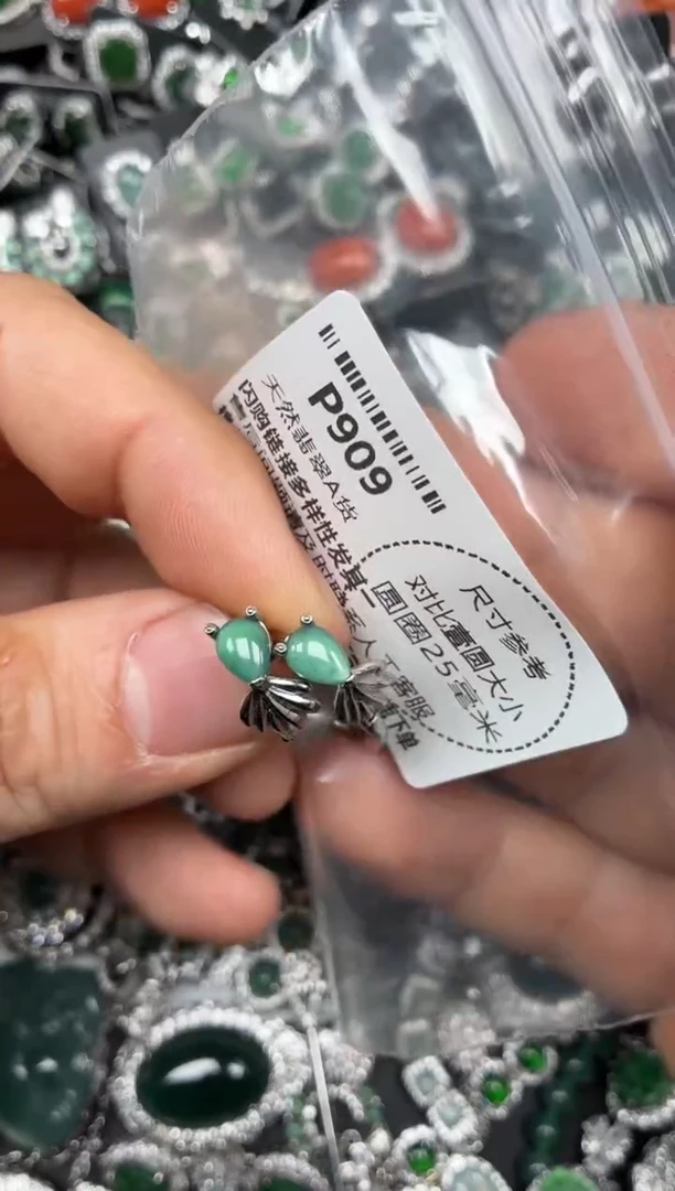 颈饰未镶嵌翡翠P909耳扣