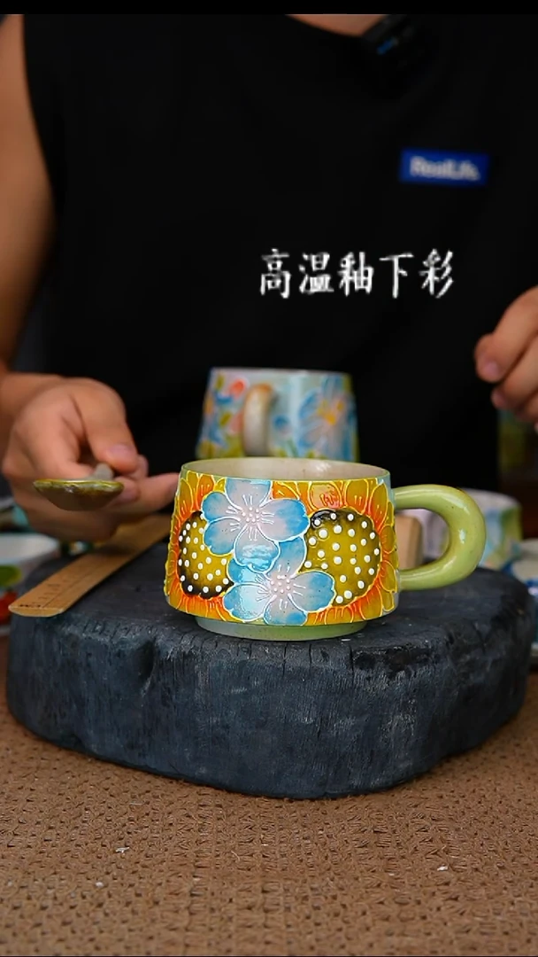 釉下彩82手工高温陶瓷