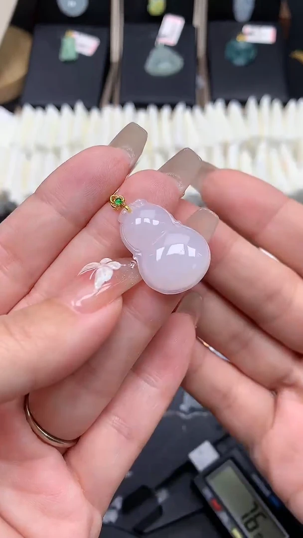 【闪购商品】翡翠吊坠(不含链)18K金镶嵌MS114196