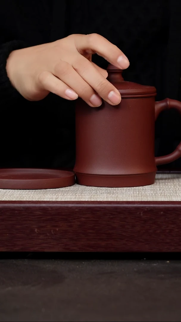 茶杯紫砂直筒套胆杯