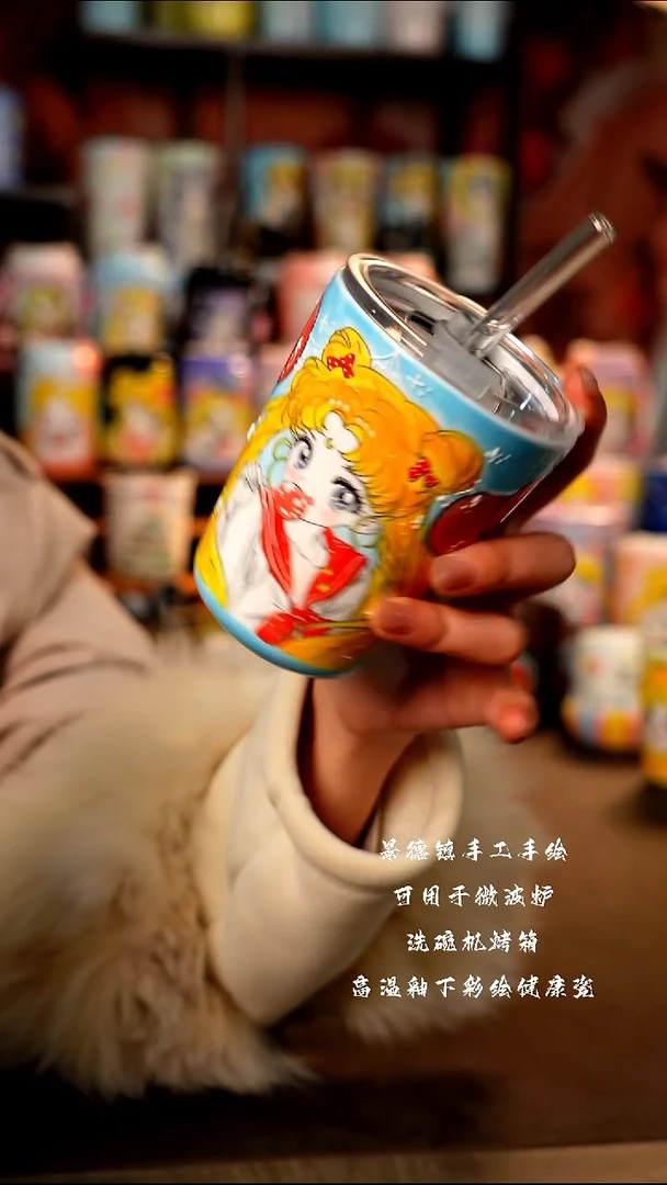 景德镇手工手绘陶瓷杯杯