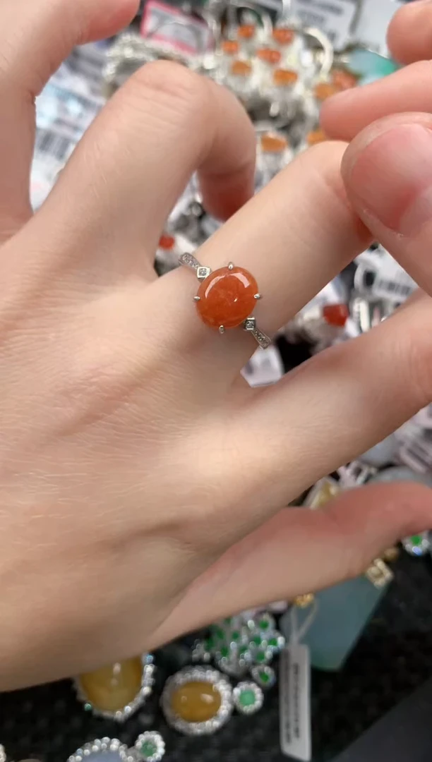 银S925镶嵌戒指翡翠11-11---3