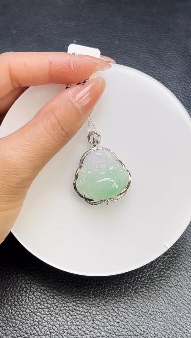 【闪购商品】翡翠颈饰18K金镶嵌YM-129-2 佛公