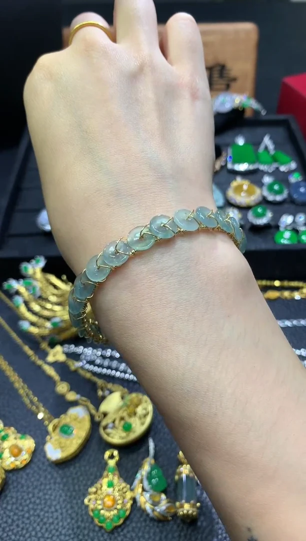 翡翠手镯未镶嵌2不含链随机发货1件