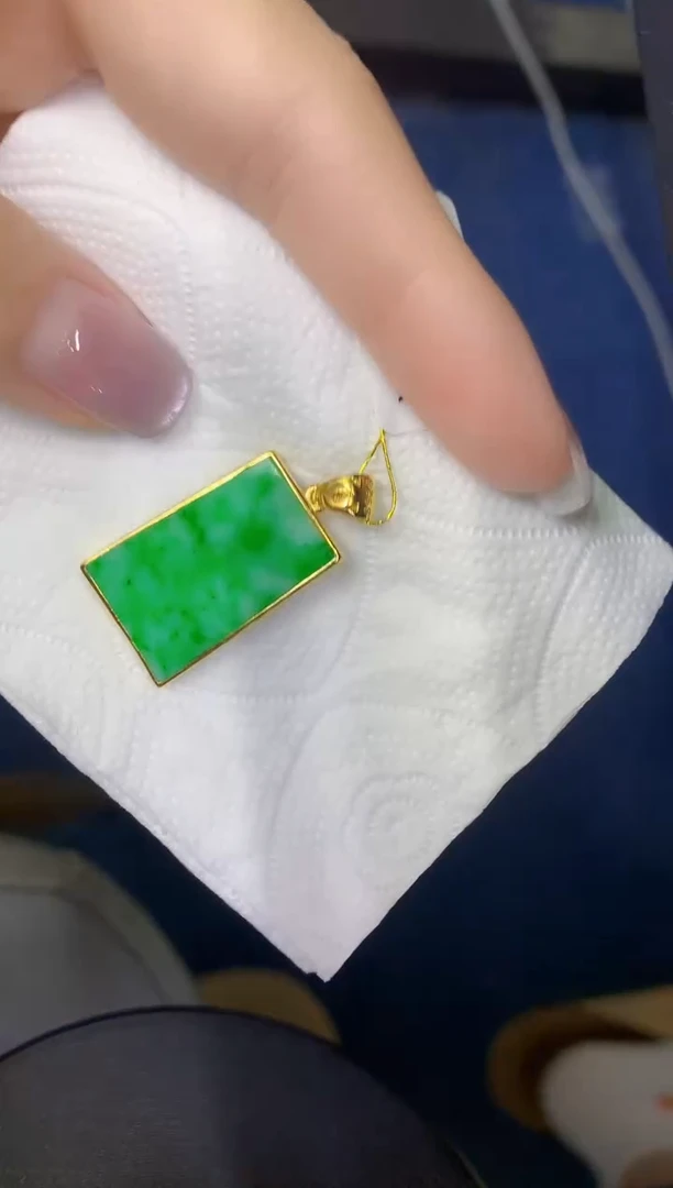 颈饰银S925镶嵌翡翠缅甸天然翡翠A货