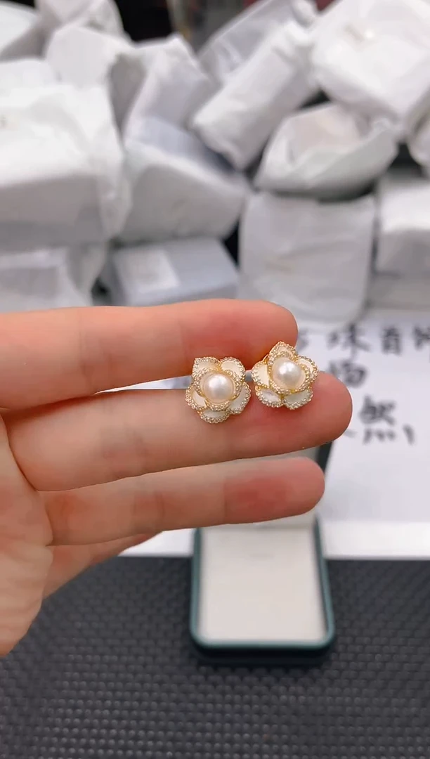 未镶嵌淡水珍珠耳饰ed1004