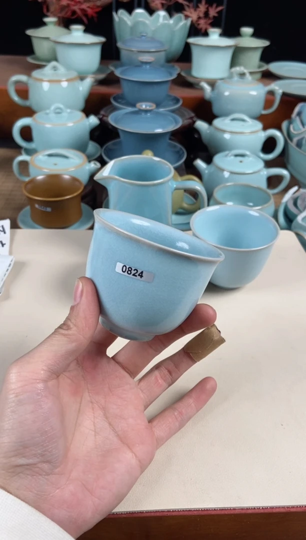 【闪购商品】其他824号瑕国营汝瓷厂杯子支钉烧纯手拉