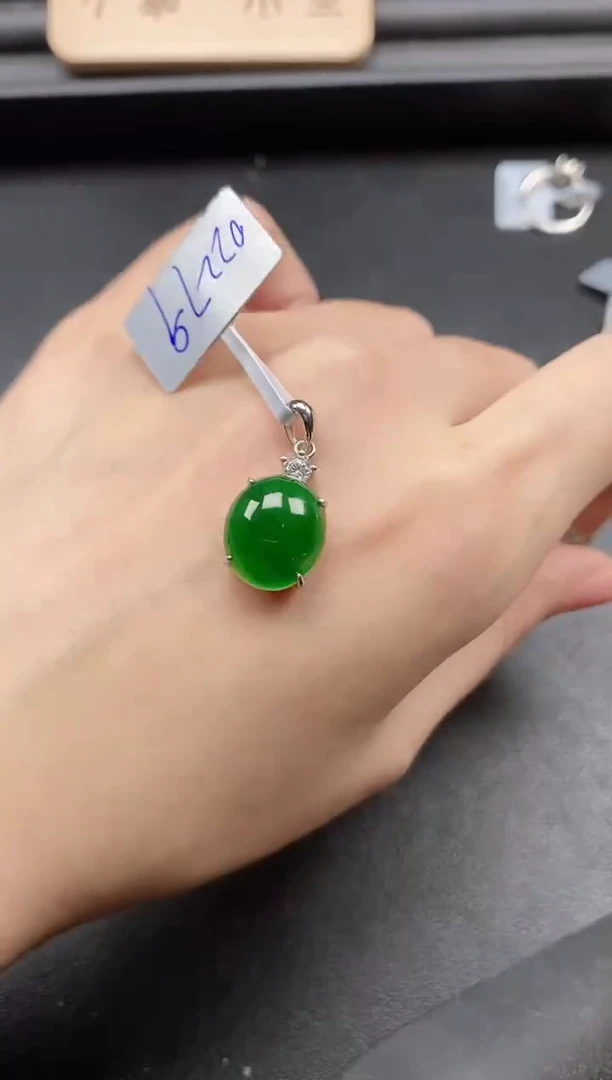 翡翠戒指银S925镶嵌51511