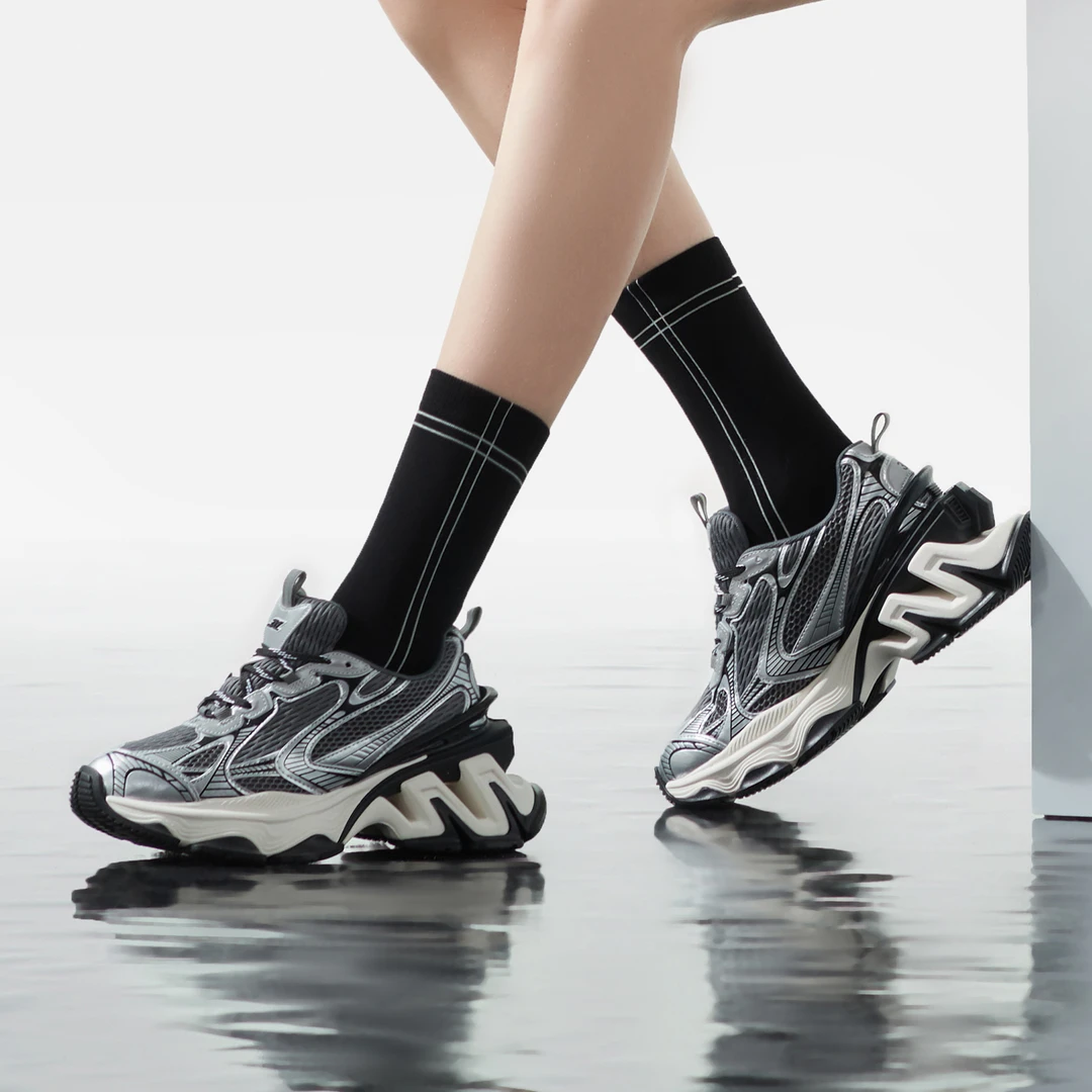 【柳岩同款】CHERYKALLY厚底老爹鞋银灰色做旧休闲通勤运动鞋女潮