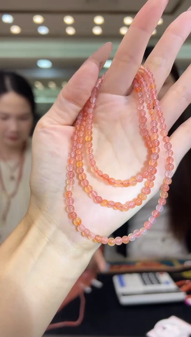 南红玛瑙项链未镶嵌5.27-4mm（多样式）