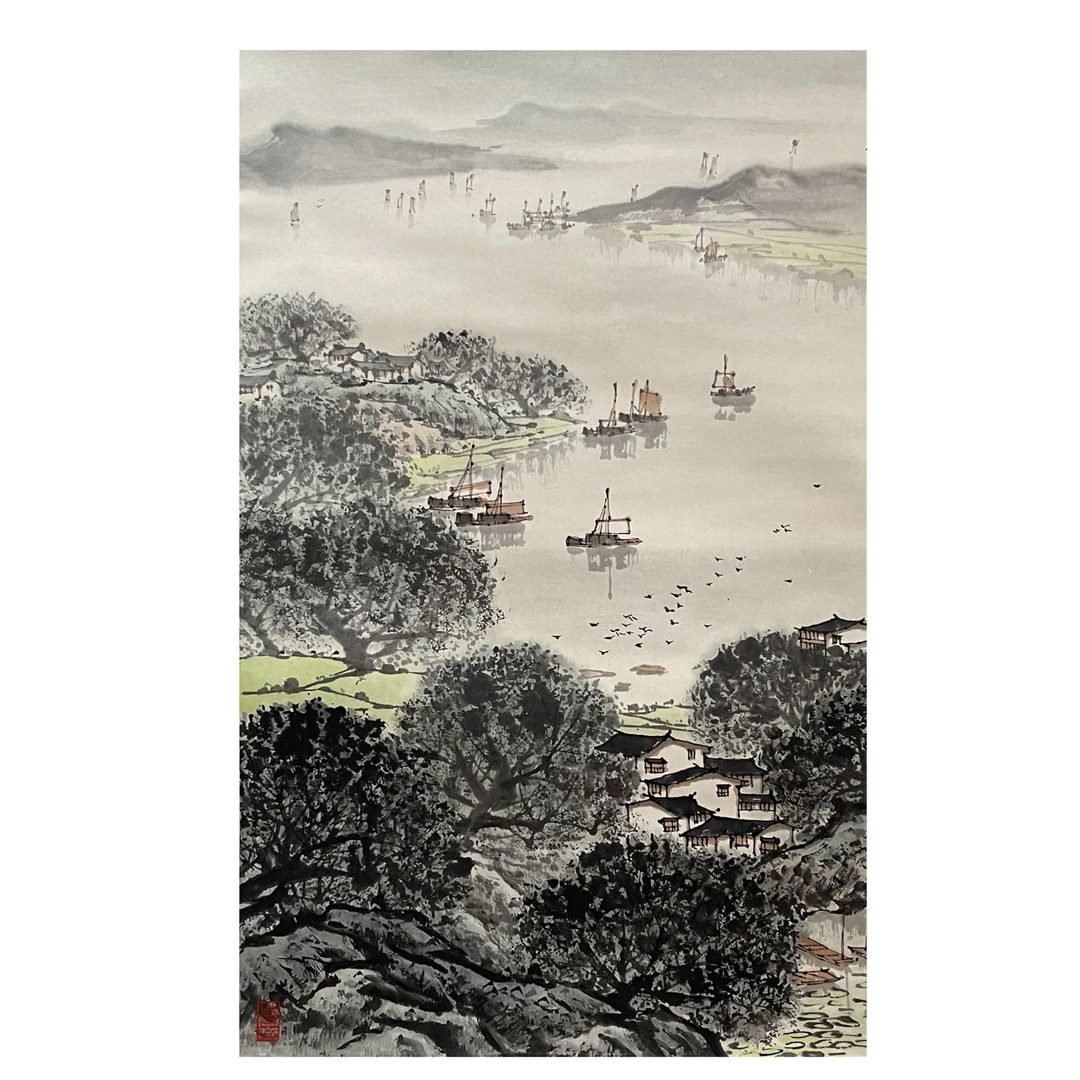 LOT.006 佚名 太湖春晓 纸本立轴 69*45cm 644