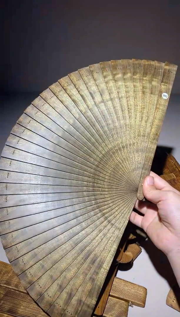 金丝楠?****远金丝楠木阴沉乌木扇943