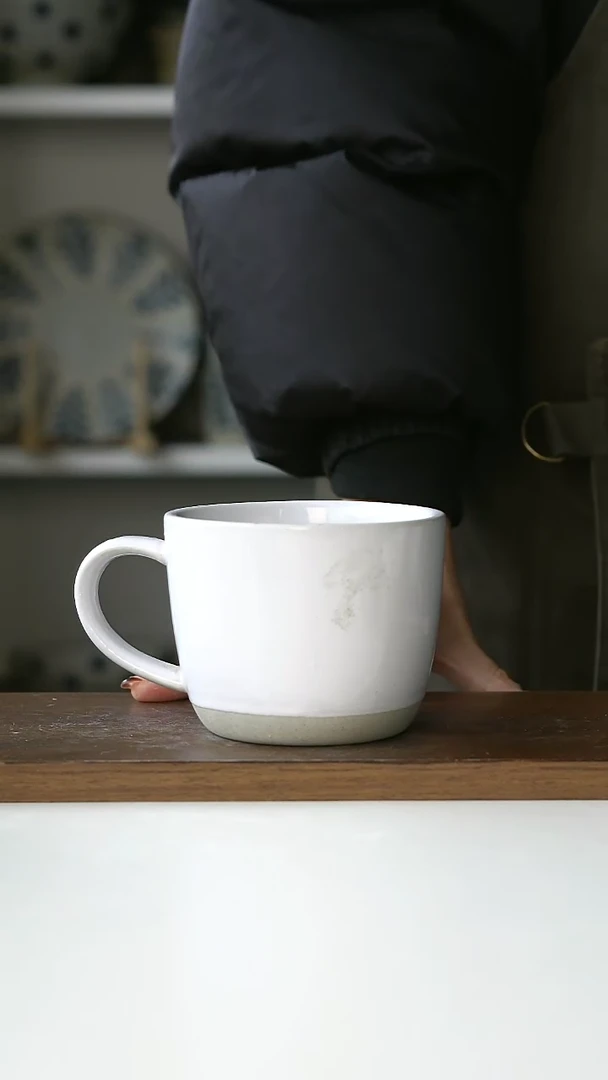 【闪购商品】陶瓷出美国粗陶咖啡杯400ml微瑕@4-2@