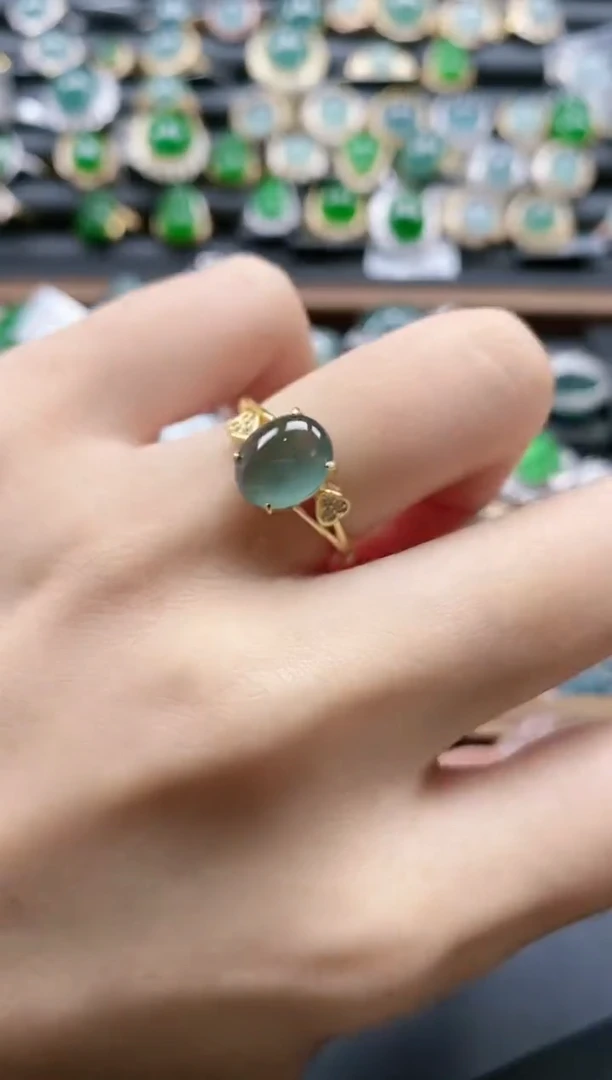 【闪购商品】翡翠戒指银S925镶嵌51511