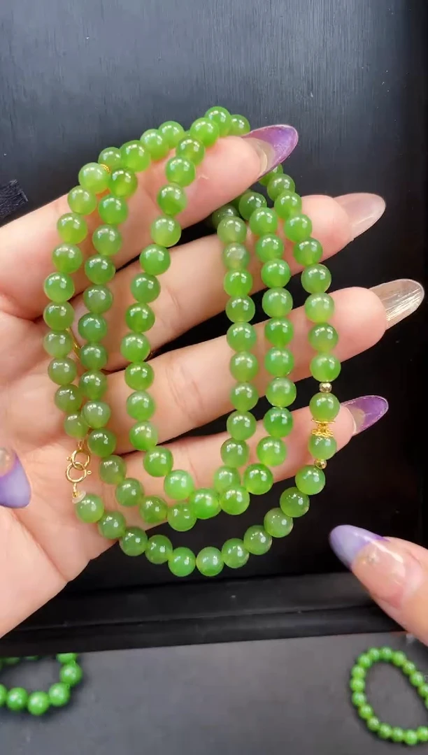 【闪购商品】和田玉毛衣链18K金镶嵌多样性发一