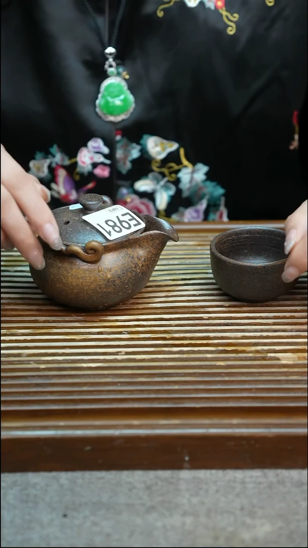 万古烧粗陶手工手做茶具