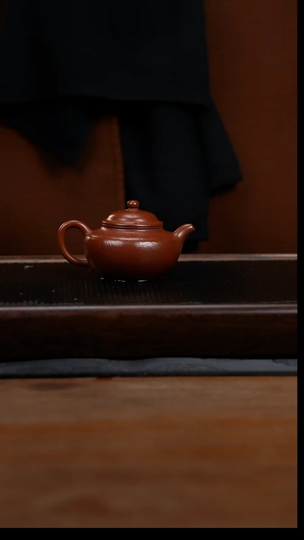 茶壶紫砂120cc小煤窑原矿朱泥古莲子26