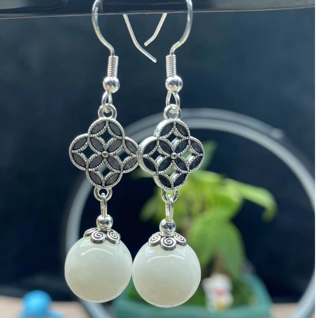 原创和田玉长款耳坠0111