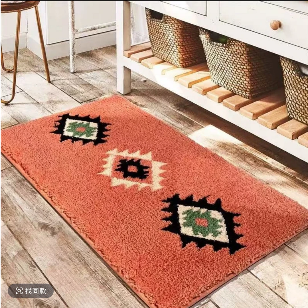 简约防滑地垫沙发直通地毯卧室床边毯家居50*80cm