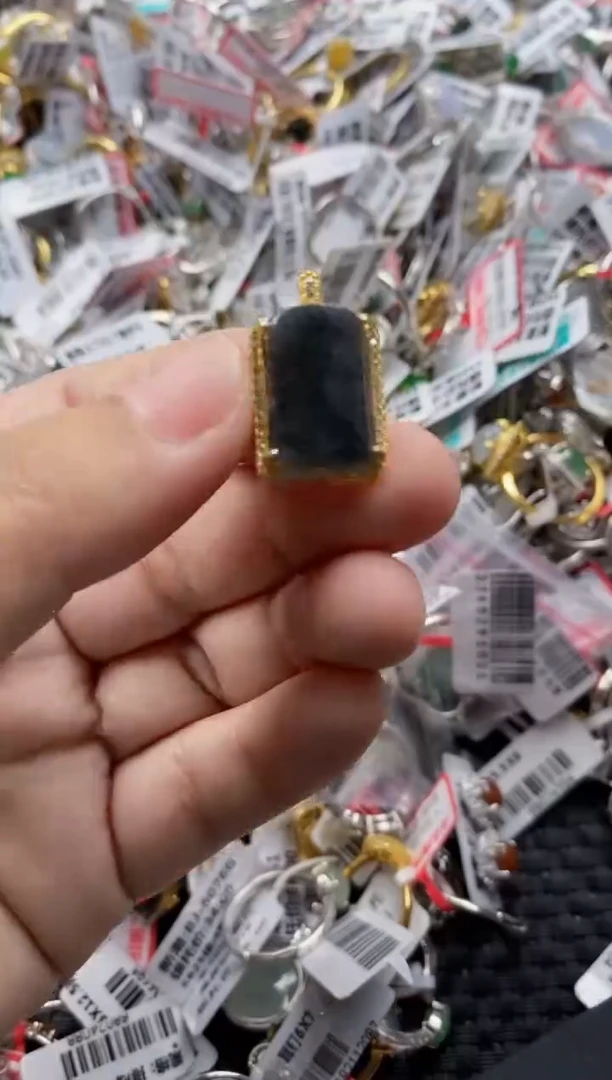翡翠戒指银S925镶嵌555     6