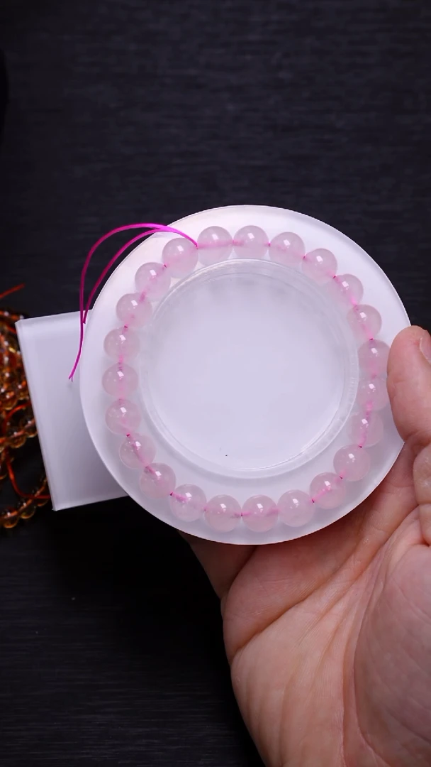 【闪购商品】水晶单圈未镶嵌Q018粉晶单圈8mm