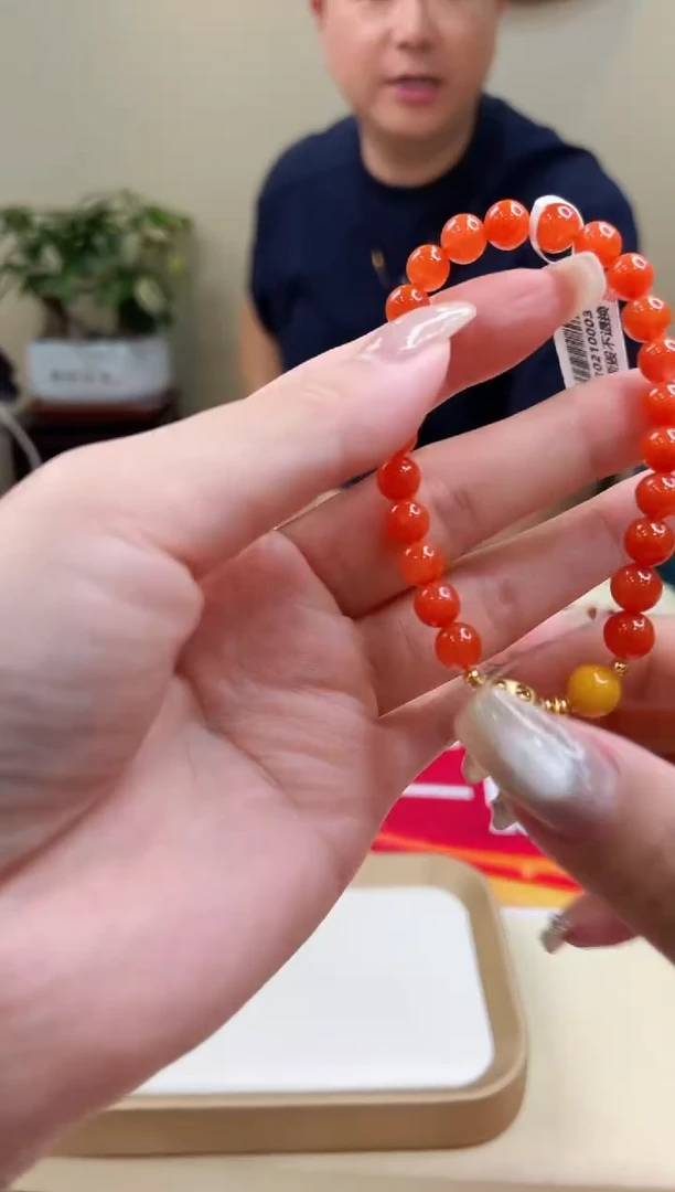 手链18K金镶嵌南红玛瑙@@ZY20210003