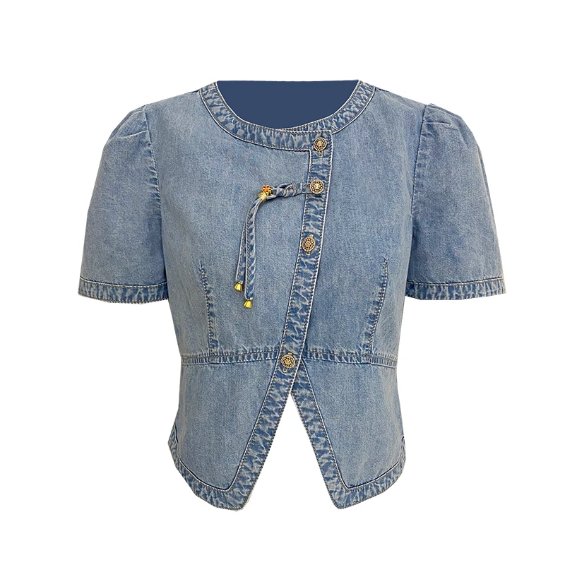 【商场同款】颜如玉新中式牛仔上衣BR07168095