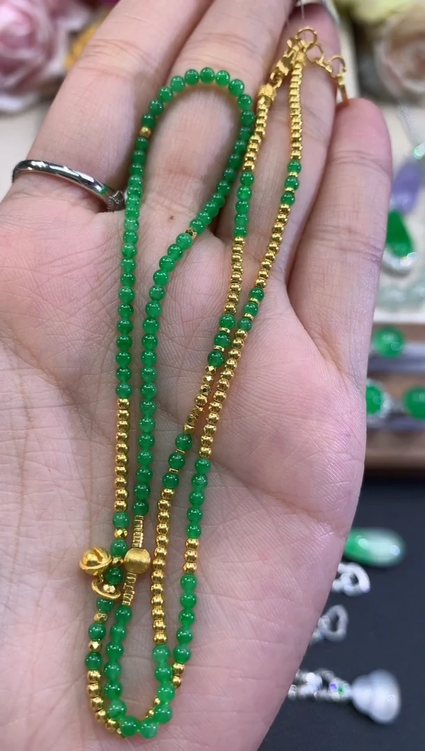 吊坠(不含链)足金镶嵌翡翠q87