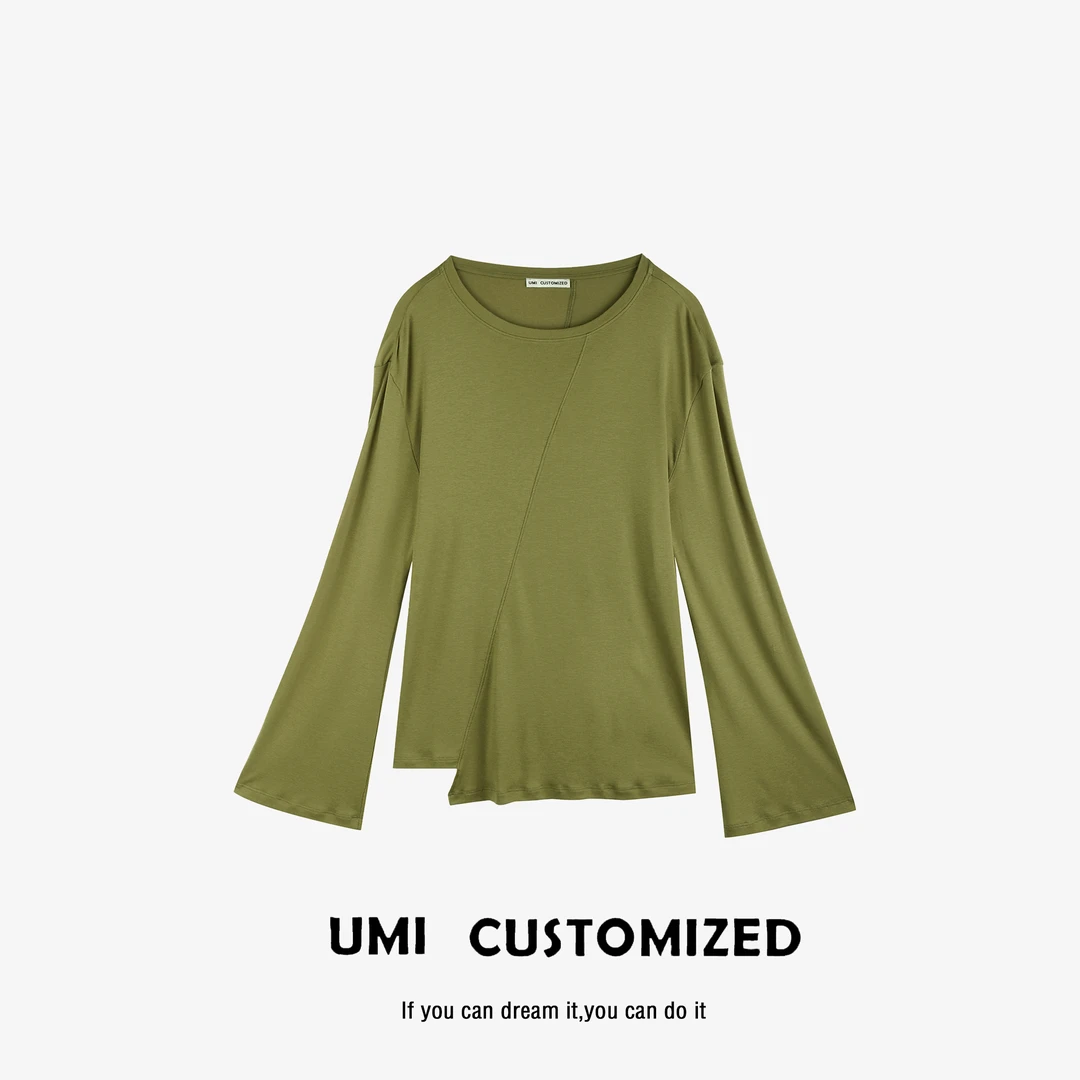 UMI "结构T" 2025春款经典基础百搭软糯天丝羊毛衫 #U5005