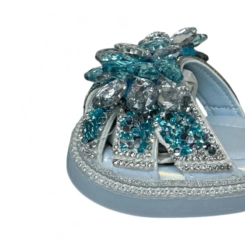 【26-37码】公主凉鞋2025新款夏鞋女孩儿童水晶鞋女宝宝包头3133