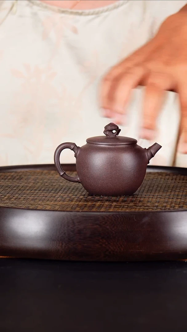 茶壶紫砂成进窑 叠石45 天青泥柴烧  150毫升