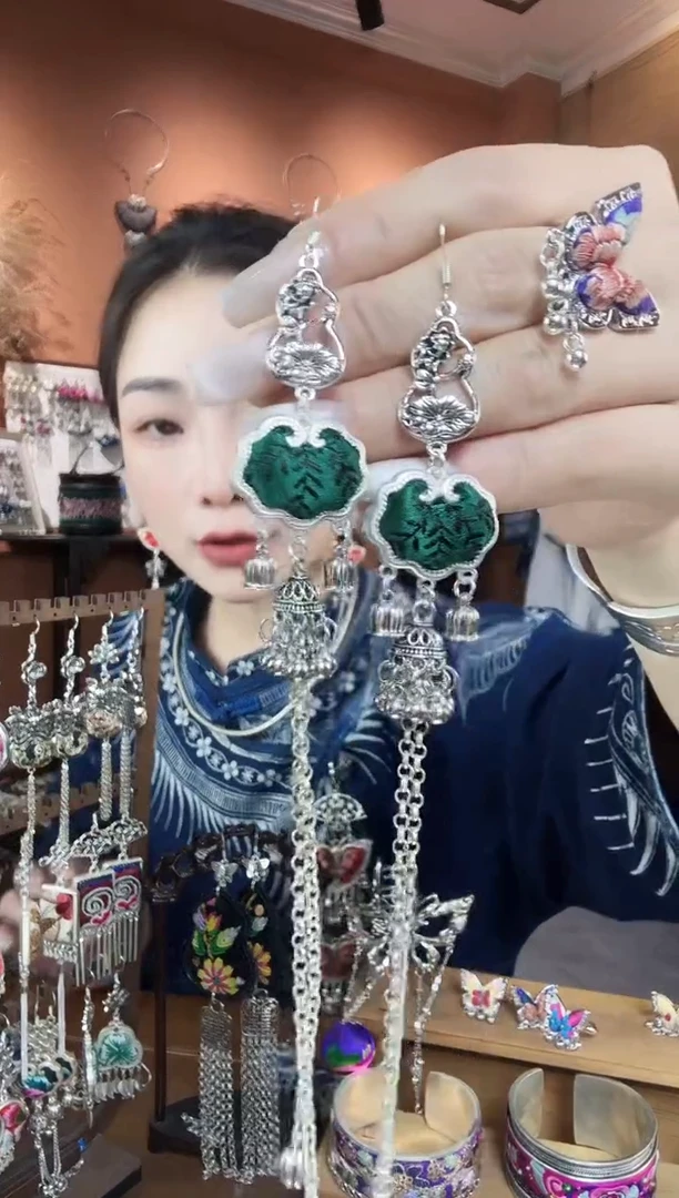 刺绣纯手工民族风耳环