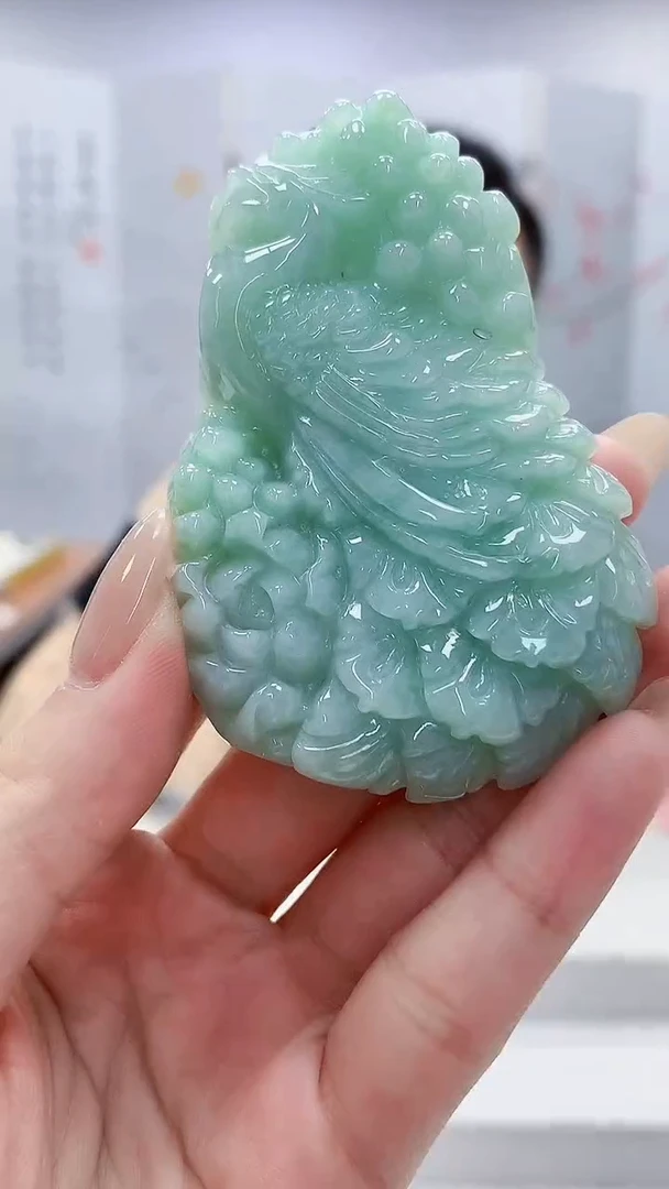 未镶嵌定制翡翠5160lr-毛货挂件151