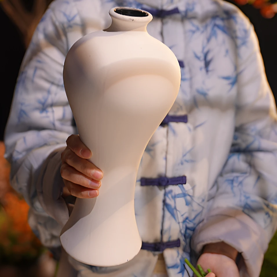 观音瓶 陶瓷花瓶 （可水培）花瓶 客厅花瓶