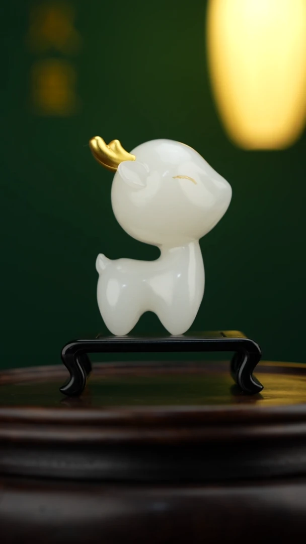 玉【一鹿有你】天然玉石摆件