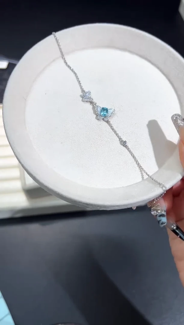 手链磷灰石银S925镶嵌49n多样性发其一/1条